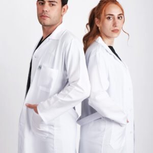 Unisex Klasik Yaka Alpaka Doktor Önlüğü Hemşire Eczacı Öğretmen Laboratuvar Beyaz Uzun Kollu Önlük